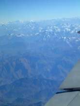 View of Cordillera flying into Santiago