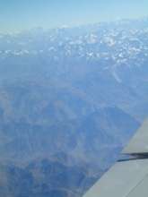 View of Cordillera flying into Santiago