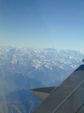 View of Cordillera flying into Santiago