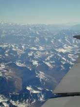 View of Cordillera flying into Santiago