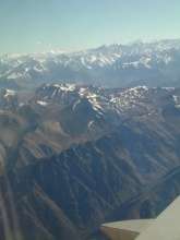 View of Cordillera flying into Santiago