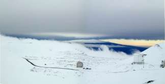 Mauna Kea (Mauna Loa in the distance), one week after my trip to Cerro Pachon