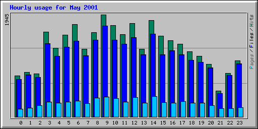 Hourly usage for May 2001