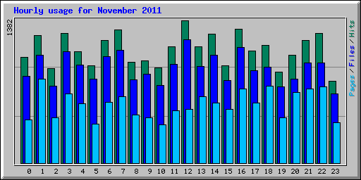 Hourly usage for November 2011