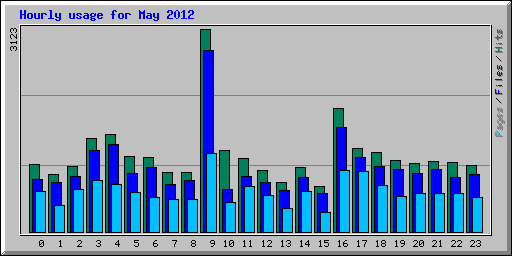 Hourly usage for May 2012